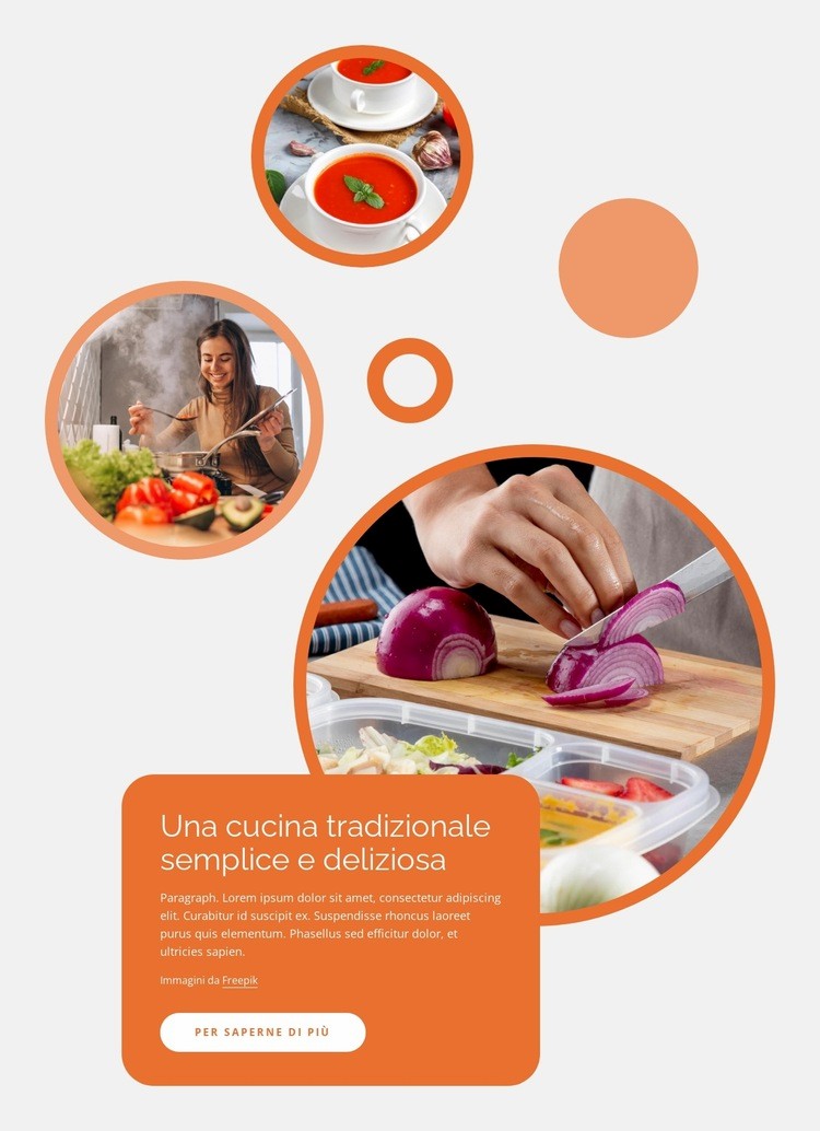 Cucina tradizionale Costruttore di siti web HTML