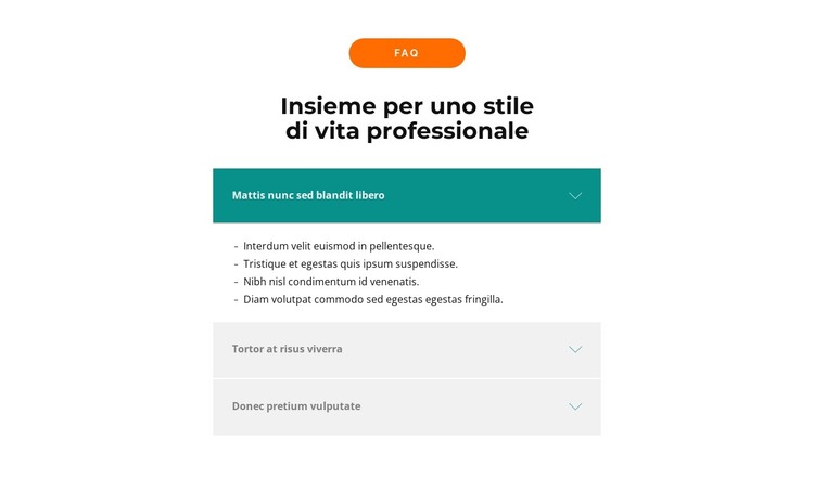 Domande principali Modello HTML