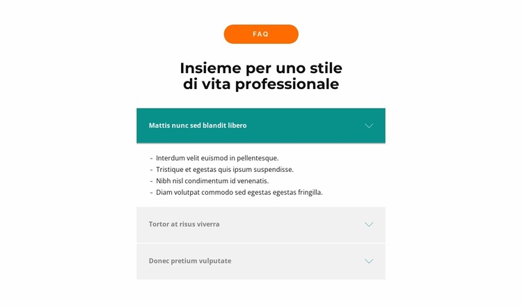 Domande principali Modello Joomla