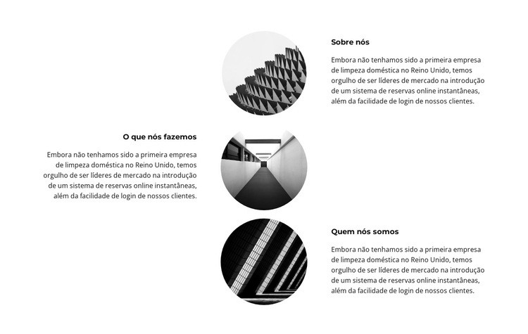 Em que se baseia o negócio Modelos de construtor de sites