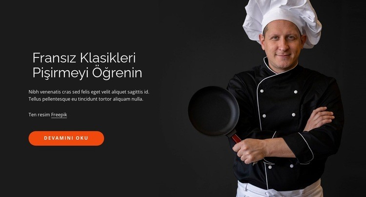 Geleneksel yemek kursları Web sitesi tasarımı