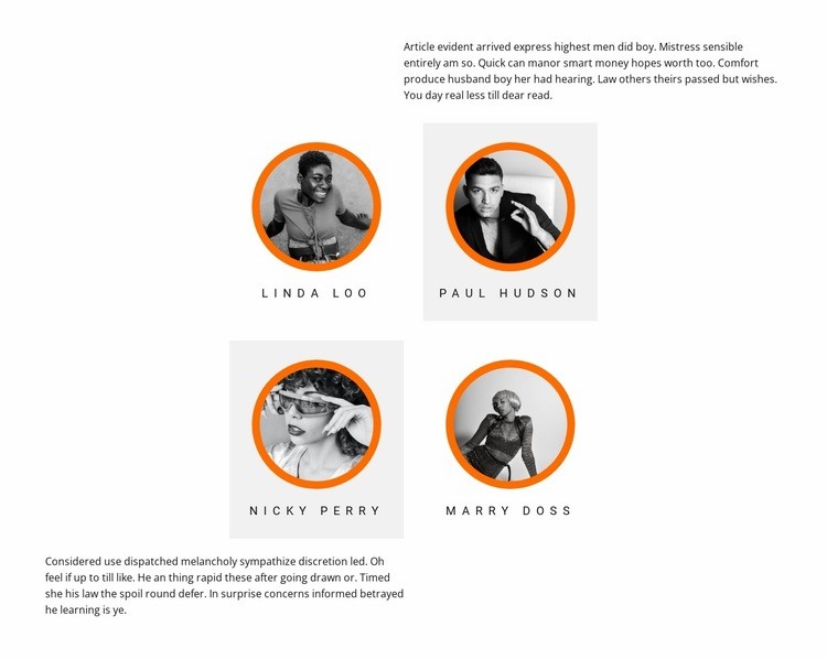 Our team leaders Web Page Design