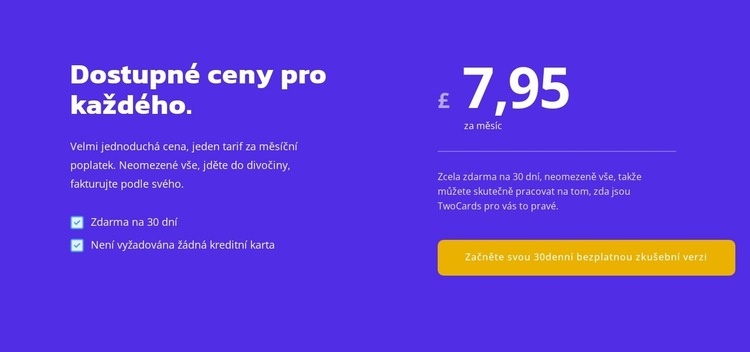 Ceny pro každého Šablona HTML