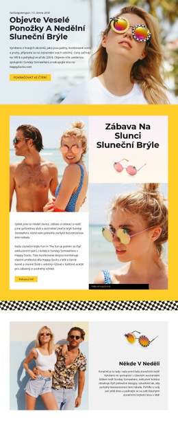 Zábavné Sluneční Brýle – Šablona WordPress