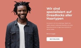 Wir Sind Spezialisiert Auf Dreadlocks – Responsive Einseitenvorlage