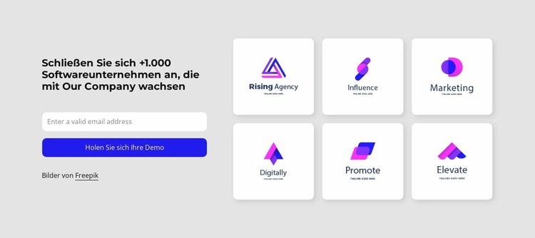 Treten Sie +1000 Softwareunternehmen bei Website design