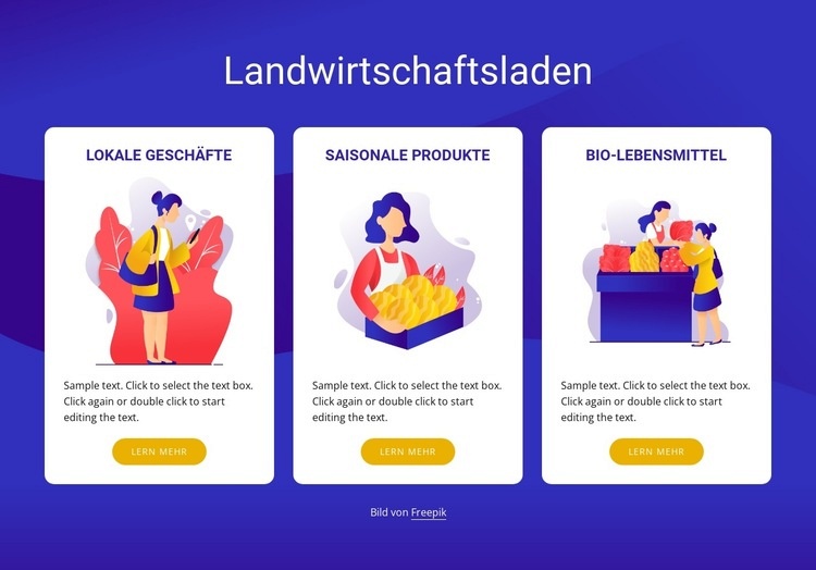 Landwirtschaftsladen Website design