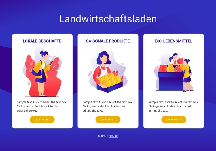 Landwirtschaftsladen Website-Vorlage