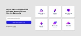 Maqueta De Sitio Web Más Creativa Para Únase A Más De 1000 Empresas De Software