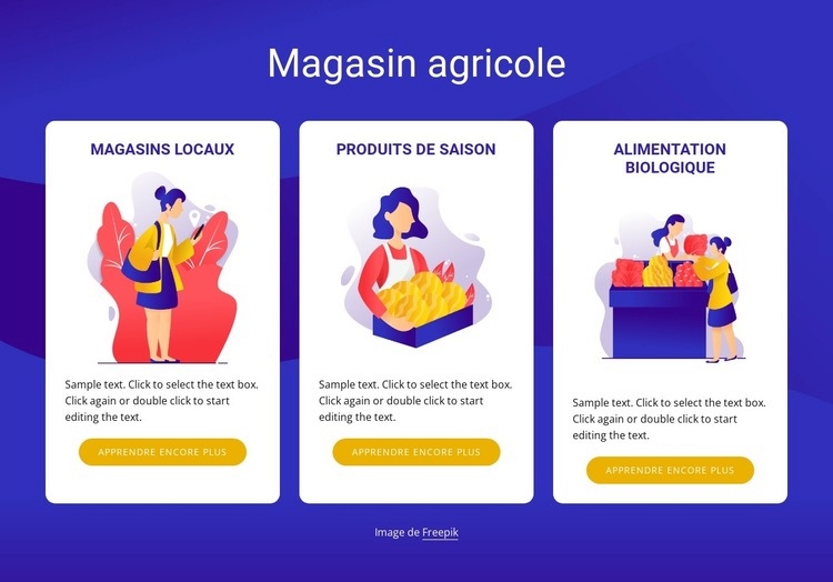 Magasin Farmimg Conception de site Web