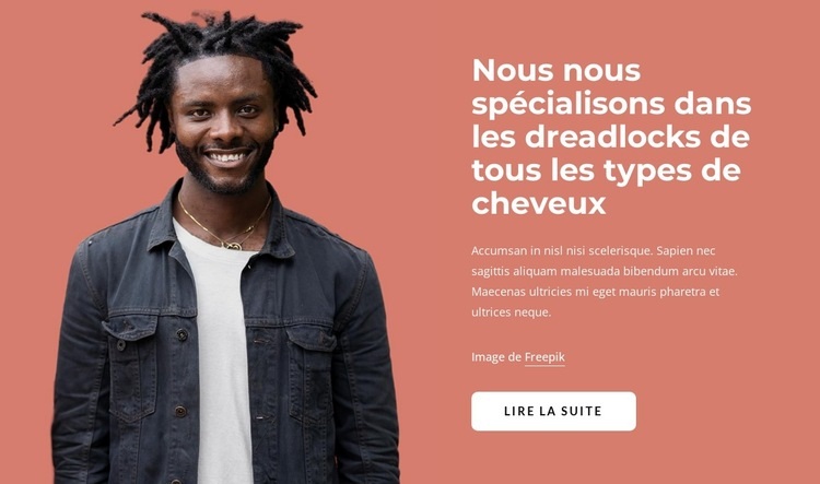 Nous sommes spécialisés dans les dreadlocks Modèles de constructeur de sites Web