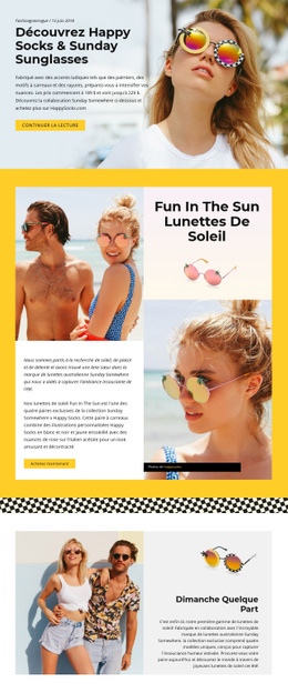 Lunettes De Soleil Amusantes - HTML Website Maker