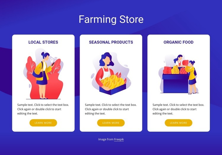 Farmimg store Homepage Design