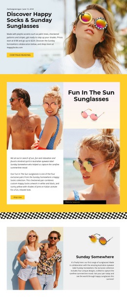 Fun Sunglasses - Beautiful Html Code