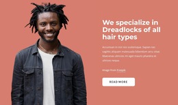 We Specialise In Dreadlocks - Template To Add Elements To Page