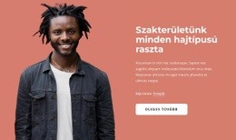 HTML Oldal Tervezés A Következőhöz: Szakterületünk A Raszta