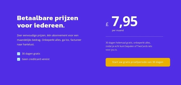 Prijs voor iedereen HTML5-sjabloon