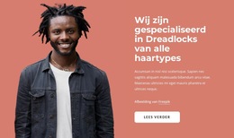 Wij Zijn Gespecialiseerd In Dreadlocks Website Sjabloon