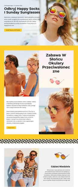 Zabawne Okulary Przeciwsłoneczne - HTML Website Maker