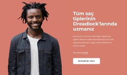 Dreadlock'Larda Uzmanız Için HTML Sayfa Tasarımı