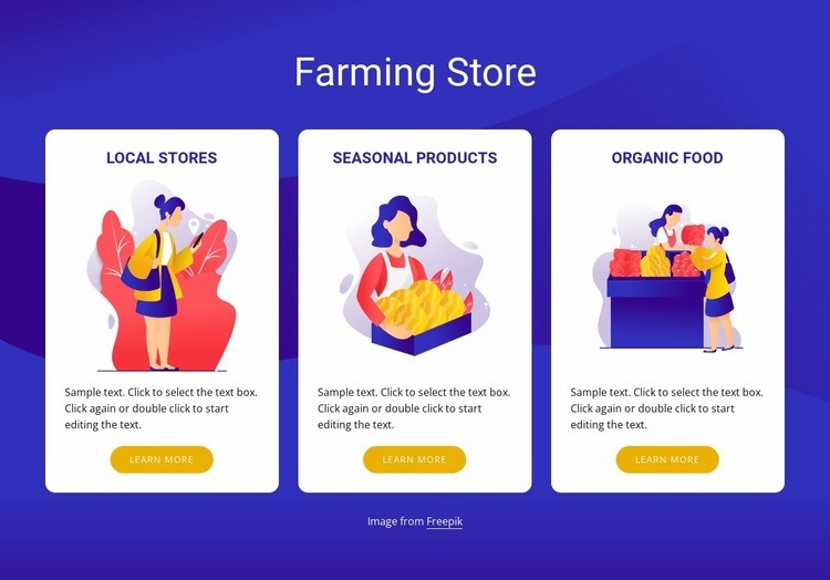 Farmimg store Web Page Designer