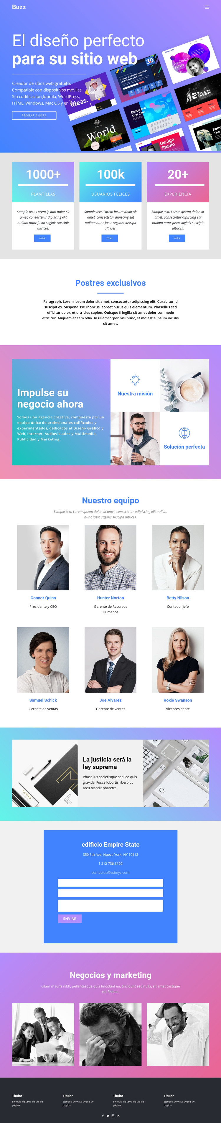 Diseño de sitios web para empresas Plantilla HTML