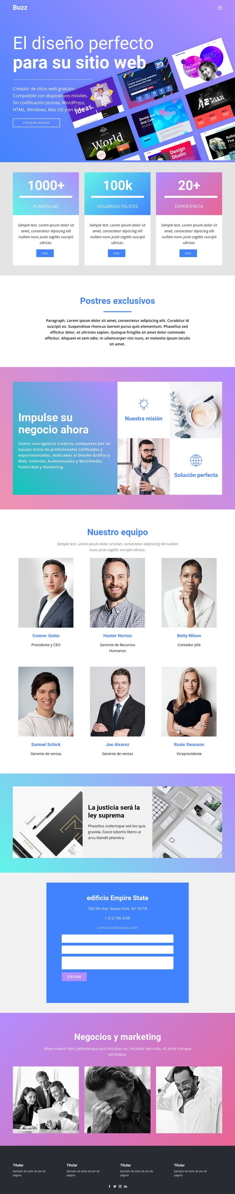 Diseño de sitios web para empresas Plantilla HTML5