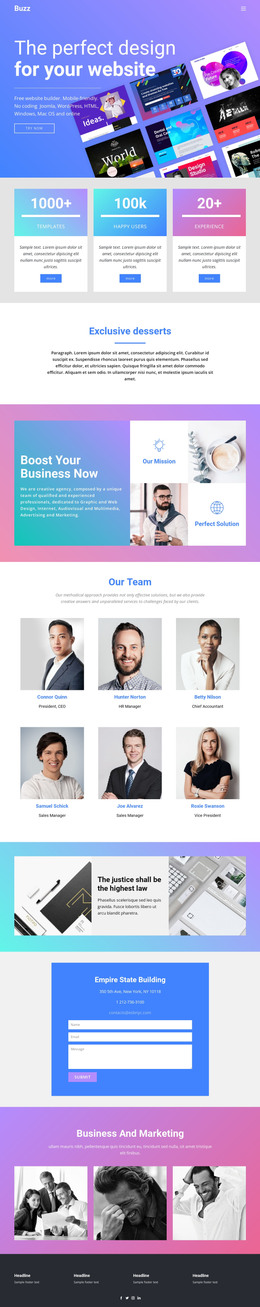 Business Card HTML Templates | Nicepage