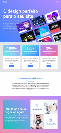 Design De Sites Para Empresas - Modelo HTML5 Profissional Personalizável