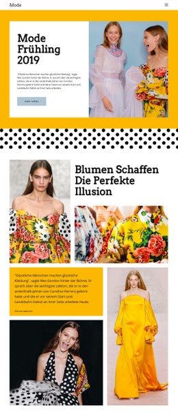 Mode Frühling – Webseiten-Mockup-Vorlage