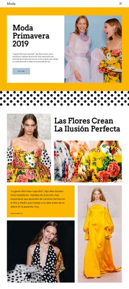 Creador De Sitios Web Listo Para Usar Para Primavera De La Moda