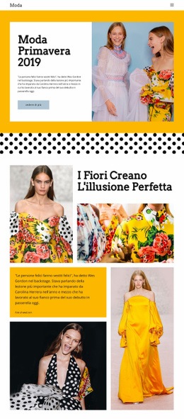 Generatore Di Siti Web Pronto All'Uso Per Moda Primavera