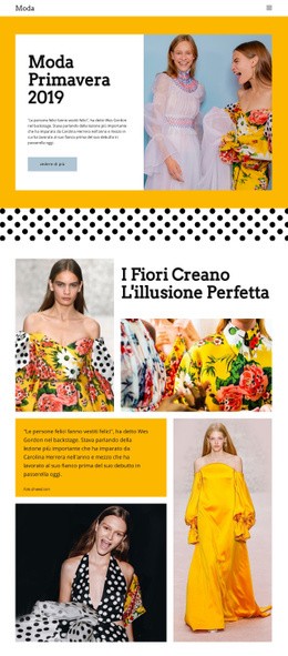 Moda Primavera - Modello HTML5 Multiuso Creativo