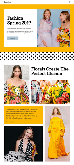 Fashion Spring One Page Template
