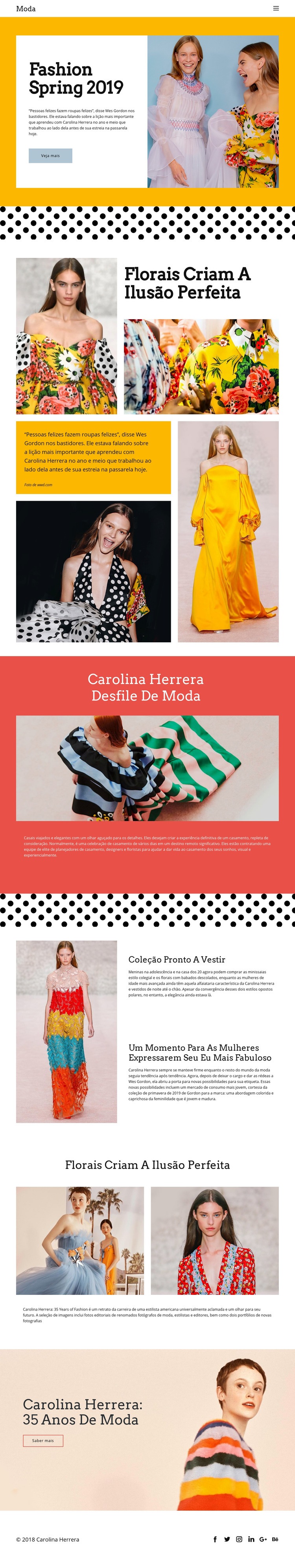 Moda primavera Design do site