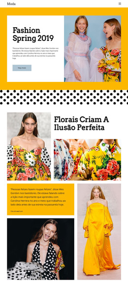 Moda Primavera - Modelo HTML5 Responsivo