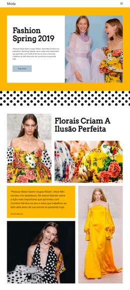 Moda Primavera - Modelo HTML5 Criativo Multiuso