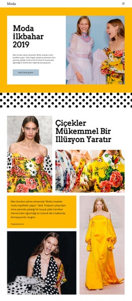 Moda Bahar - Özelleştirilebilir Profesyonel Tek Sayfalık Şablon