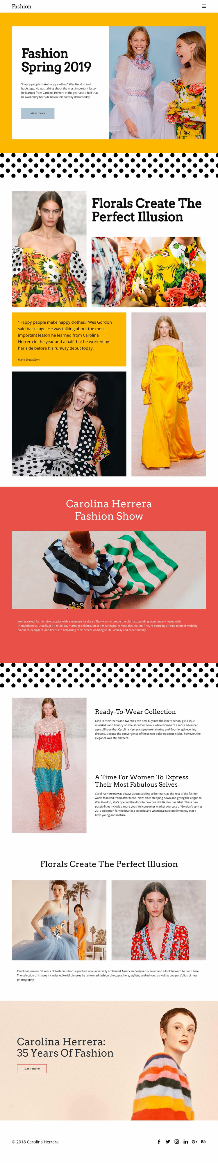 Fashion Spring Web Page Design