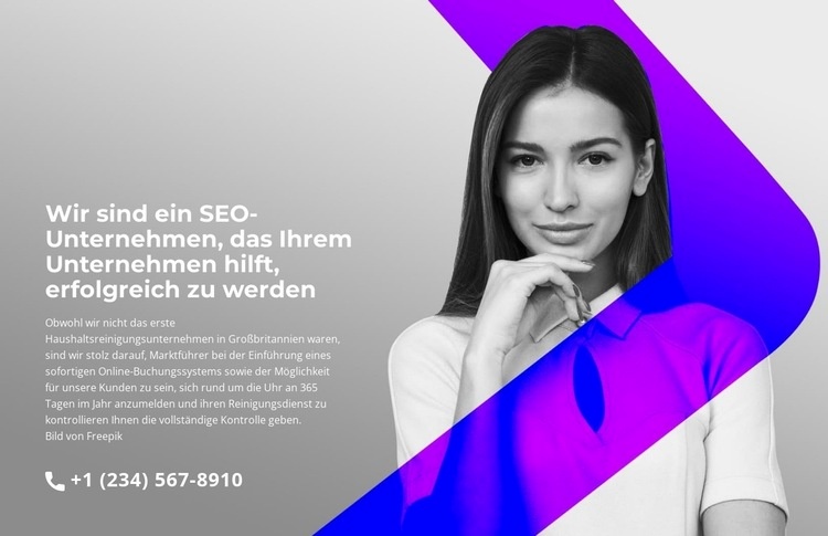 Schnelle professionelle Hilfe HTML5-Vorlage