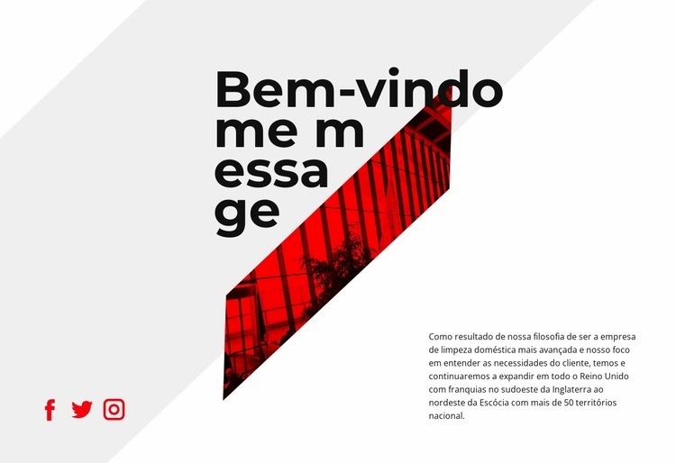 Obrigado por ter vindo Construtor de sites HTML