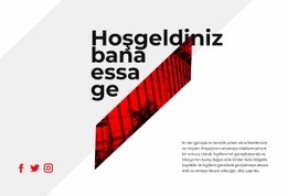 Geldiğiniz Için Teşekkür Ederim - Modern Site Tasarımı