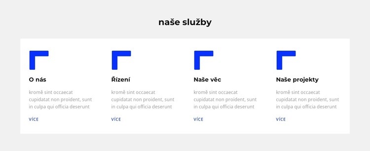 Poskytnuté služby Šablona CSS