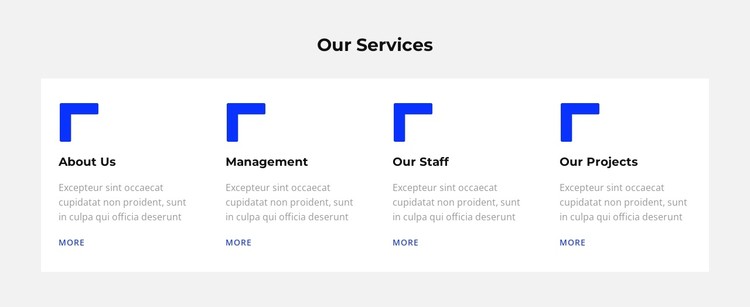 Services provided CSS Template