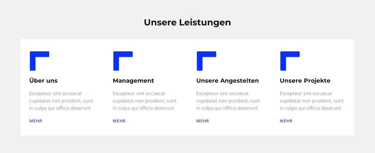 Dienstleistungen erbracht Website-Vorlage