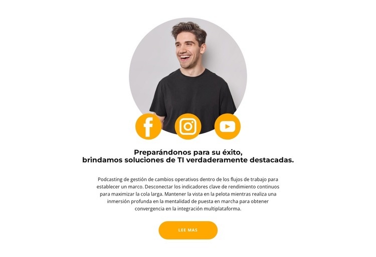 búsqueda en redes sociales Plantillas de creación de sitios web