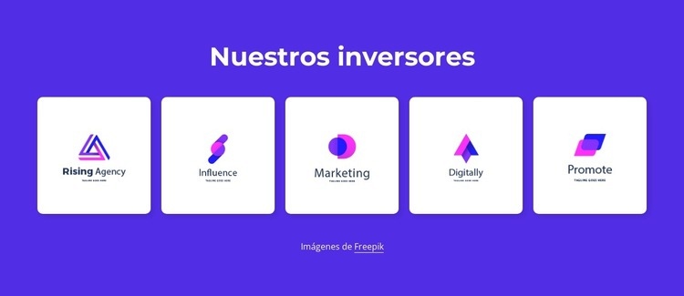 Nuestros inversores Diseño de páginas web