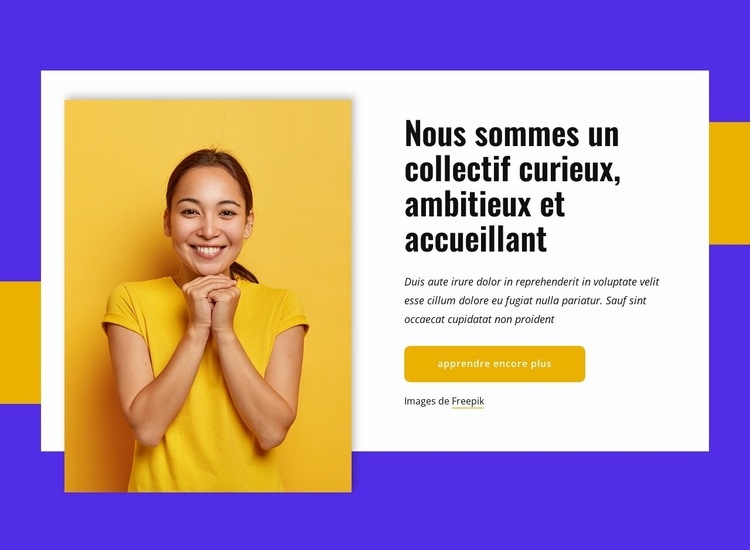 Nous sommes un collectif ambitieux Conception de site Web