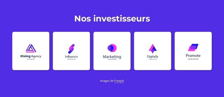 Nos investisseurs Créateur de site Web HTML