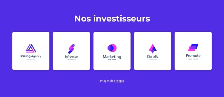 Nos investisseurs Thème WordPress